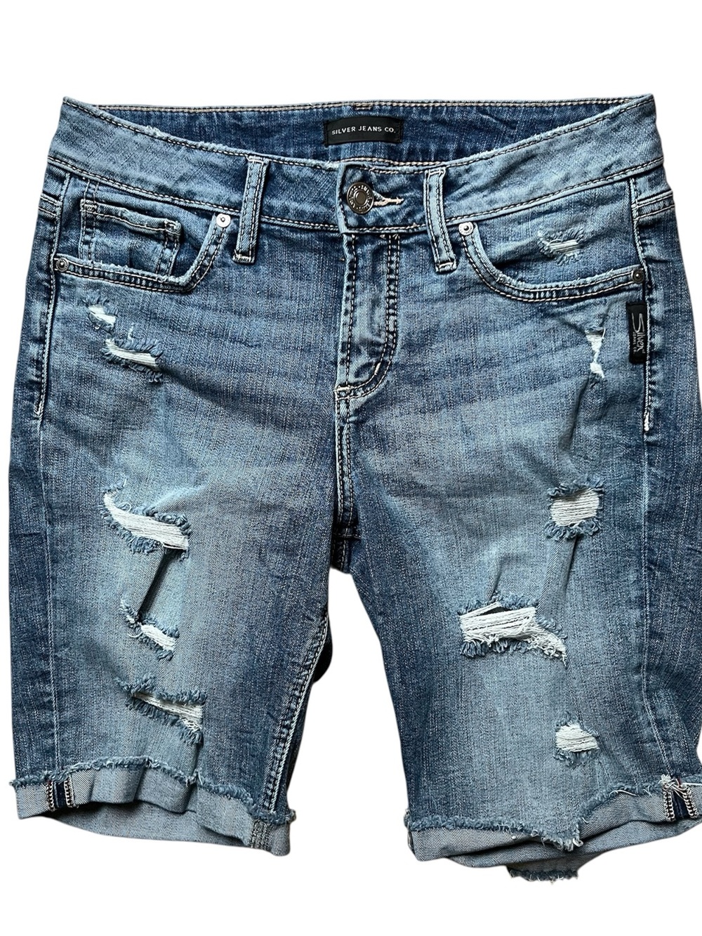 Silver Jeans Suki Ripped Bermuda Short